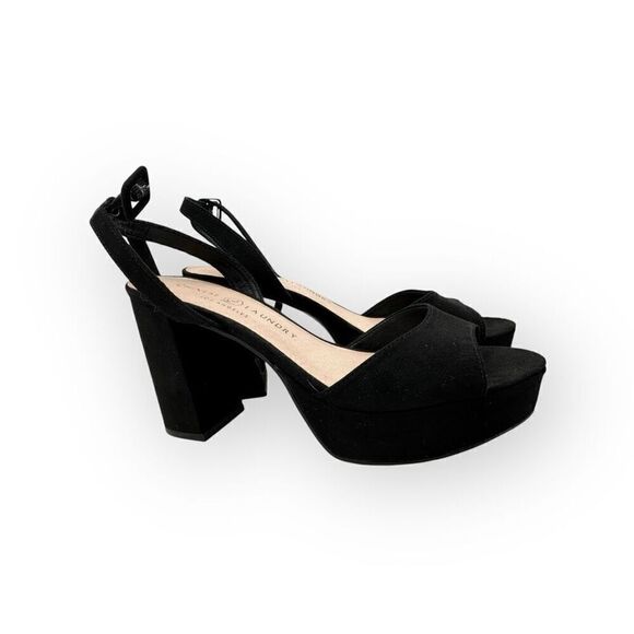 Chinese Laundry Womens Theresa Micro Suede Platform Sandal Black Size 7 - Picture 4 of 11